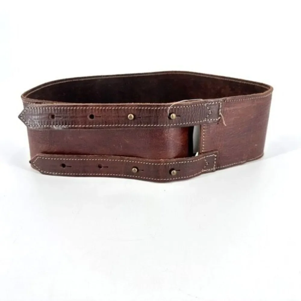 NWT Motif 56 Women's Wide Genuine Leather‎ Belt Chocolate Size Large